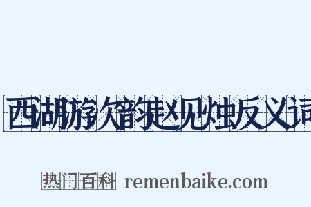西湖游次韵赵见烛反义词是什么意思的图片